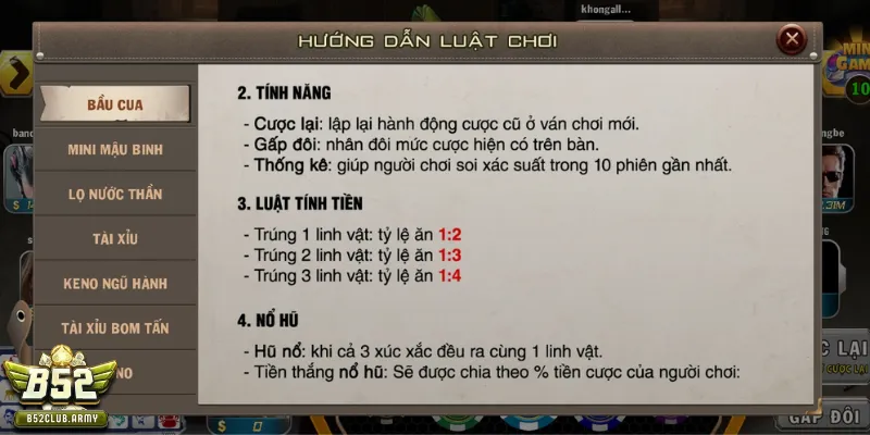 Luật chơi của game bầu cua online thế nào