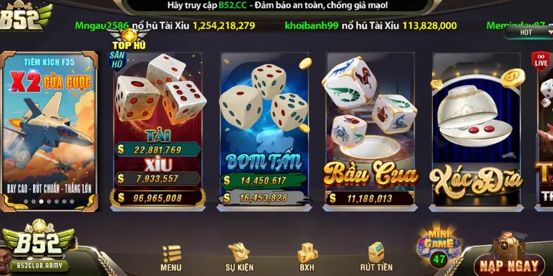 Thông tin về trang tài xỉu xanh chín B52 club