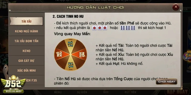 Toàn cảnh về kinh nghiệm chơi tài xỉu B52 club
