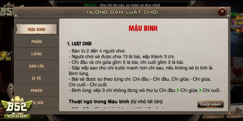 Xếp trình tự mạnh yếu cho newbie